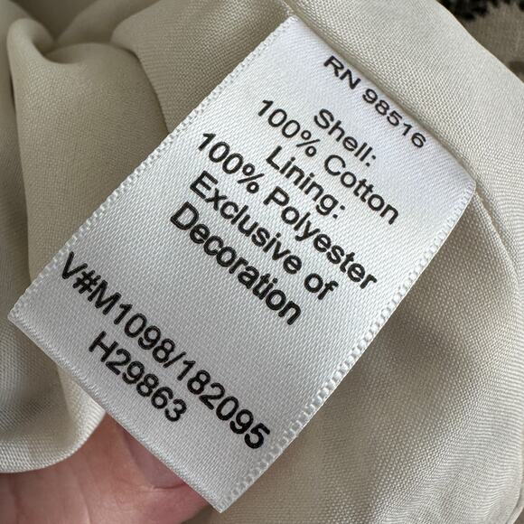 coldwater creek embroidered jacquard blazer womens large ivory black floral - Picture 5 of 15